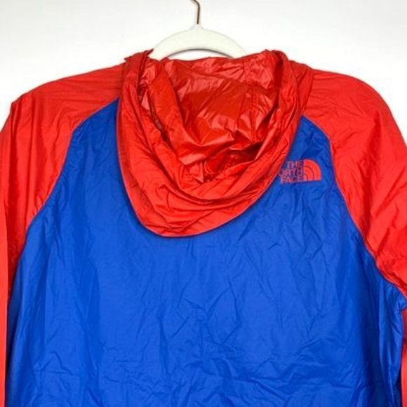 NWT The North Face Flyweight Hoodie Zip Jacket Windbreaker Coat High Risk Red Bl - Picture 7 of 8